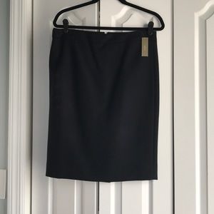 J Crew black wool pencil skirt